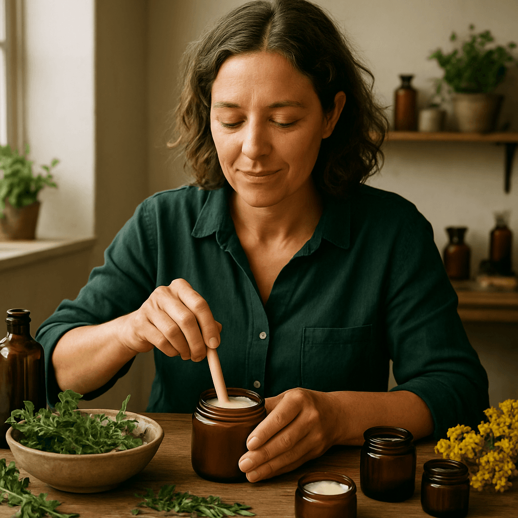 Melanie Vanderpaardt, founder of Tree Lotion, hand-crafting wellness products
