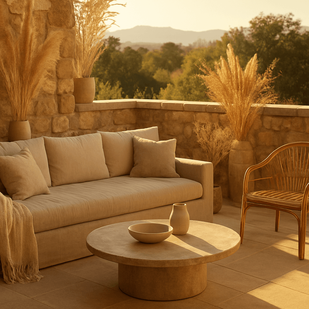 Warm California outdoor living